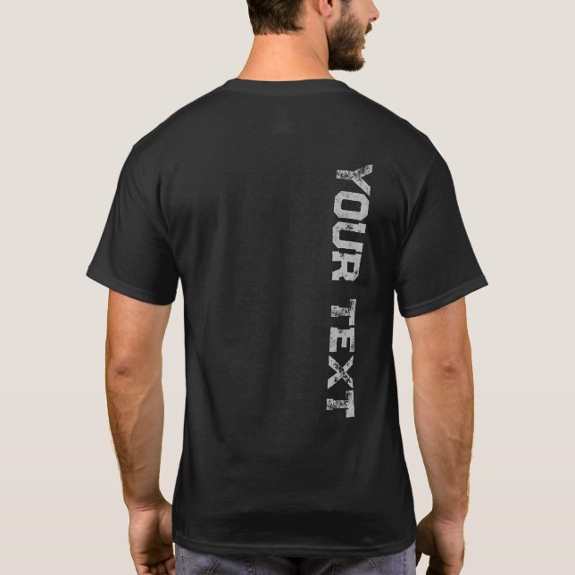 Camiseta Modelo de Texto Personalizado do Mens Impressão La (Verso)