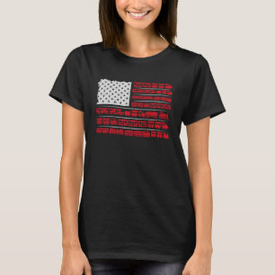 Camiseta Modelo de Trem Amante da Bandeira dos EUA Condutor
