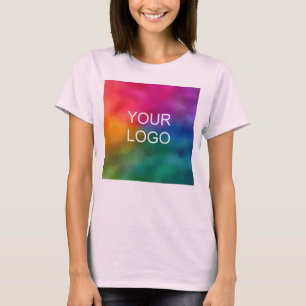 Camiseta Modelo Elegante rosa pálido para o logotipo da sua