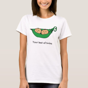 Camiseta Modelo gêmeo do gráfico do vagem