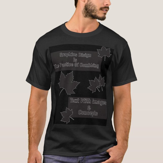 Camiseta modelo gráfico design folha de outono (Frente)