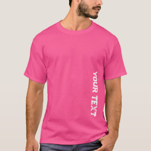 Camiseta Modelo Masculino Rosa Wow Elegante Texto Angustiad