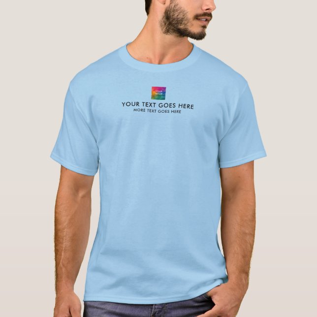 Camiseta Modelo moderno Adicionar Texto Carregar a Foto par (Frente)
