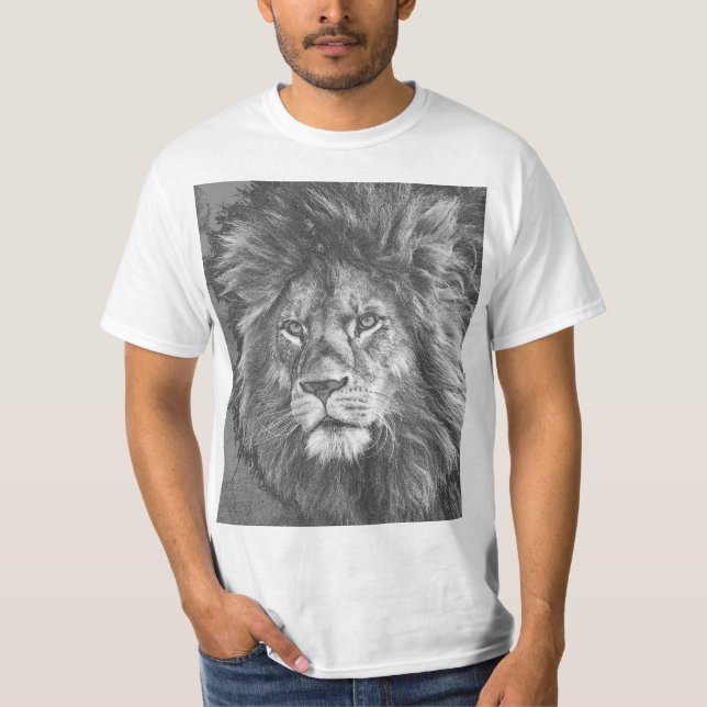 Camiseta Modelo moderno do rosto dos animais (Frente)