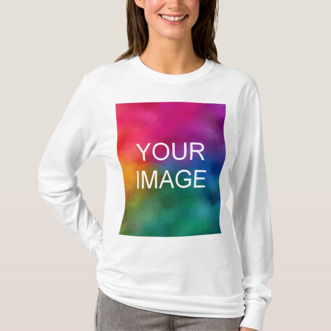 Camiseta Modelo Moderno Elegante Personalizado Manga Longa  (Frente)