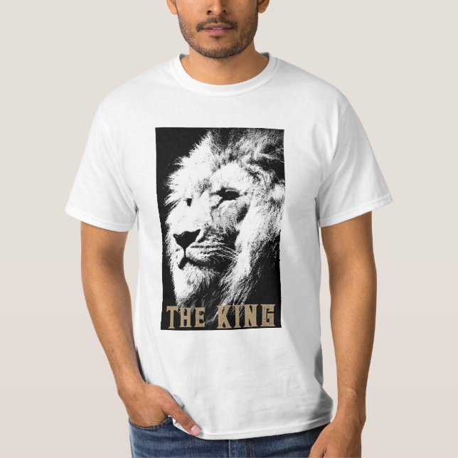 Camiseta Modelo Moderno Mens T Shirts Trendent Lion Face (Frente)