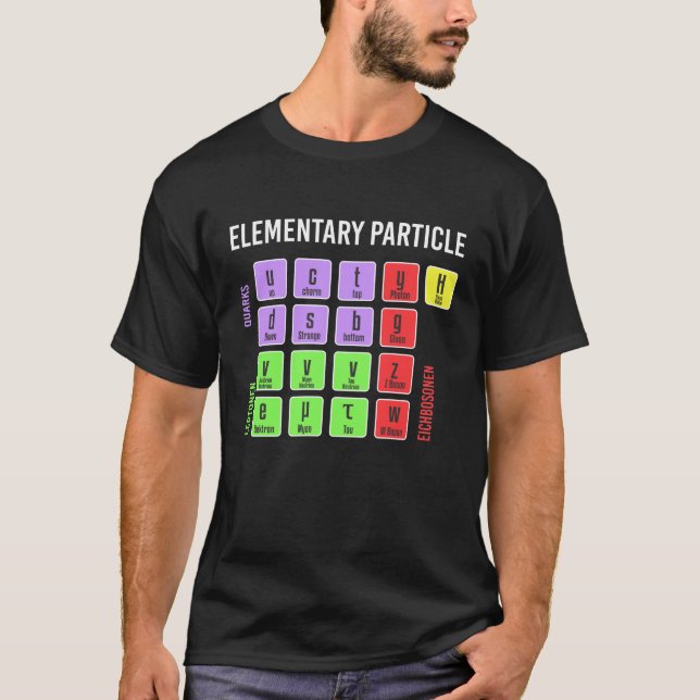 Camiseta Modelo Padrão de Física de Partículas Elementares (Frente)