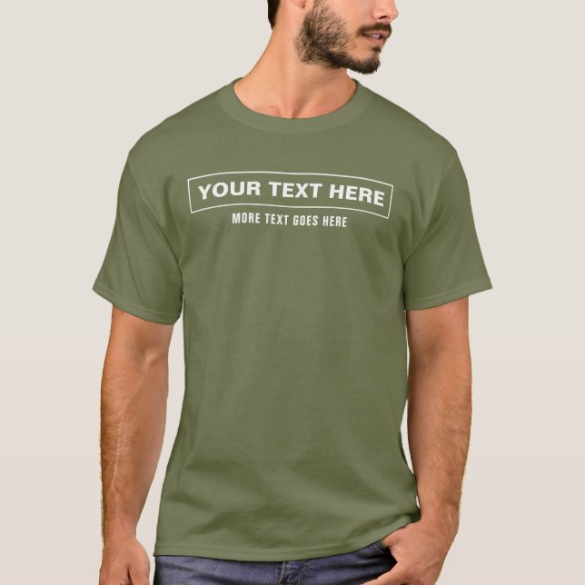 Camiseta Modelo Personalizada Elegante Verde da Fadiga Mode (Frente)