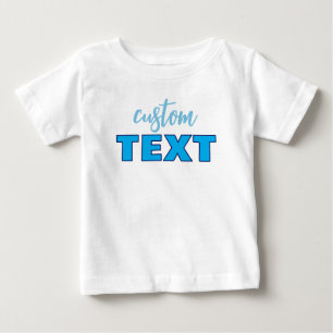 Camiseta Modelo Personalizado Branco e Azul Para Meninos e