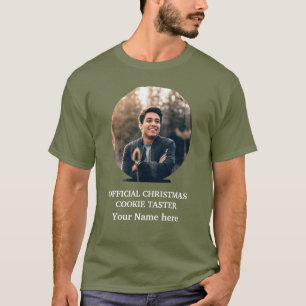 Camiseta Modelo personalizado de foto de cookie de Natal mo