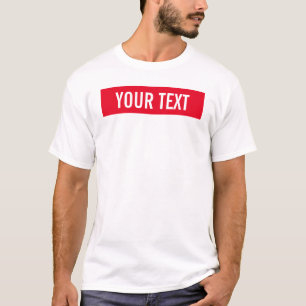 Camiseta Modelo Personalizado Elegante Sente Branco Vermelh