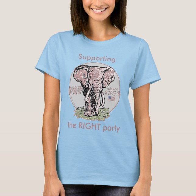 Camiseta Modelo personalizável - Suportando a parte certa (Frente)