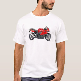 Camiseta Modelo pintado mão da escova da arte de BMW K