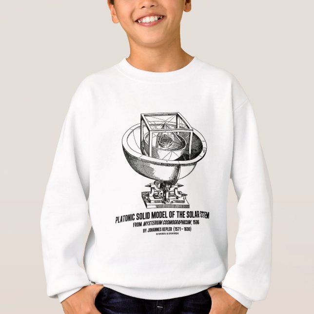 Camiseta Modelo platônico do sistema solar Mysterium Kepler (Frente)