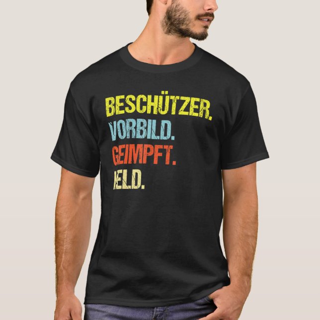 Camiseta Modelo Protetor Vacinado Herói Vacinação (Frente)