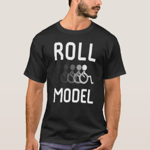 Camiseta Modelo Roll de Deficiência Sensibilização para a P