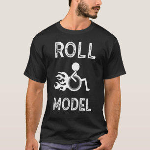 Camiseta Modelo Roll de Deficiência Sensibilização para a P