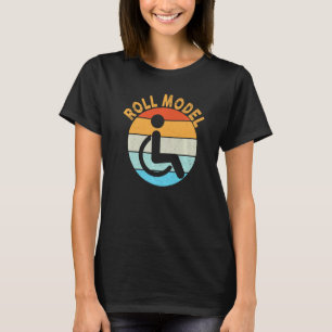 Camiseta Modelo Roll de Deficiência Sensibilização para a P
