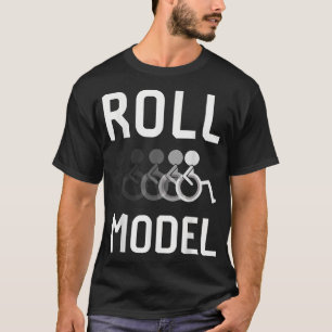 Camiseta Modelo Roll de Deficiência Sensibilização para o m