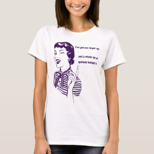 Camiseta Modelo Sarcástico Divertido de Mulher dos Anos 50