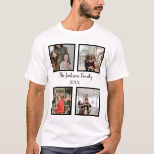 Camiseta Modelo T-Shi para a colagem de fotos da família 4