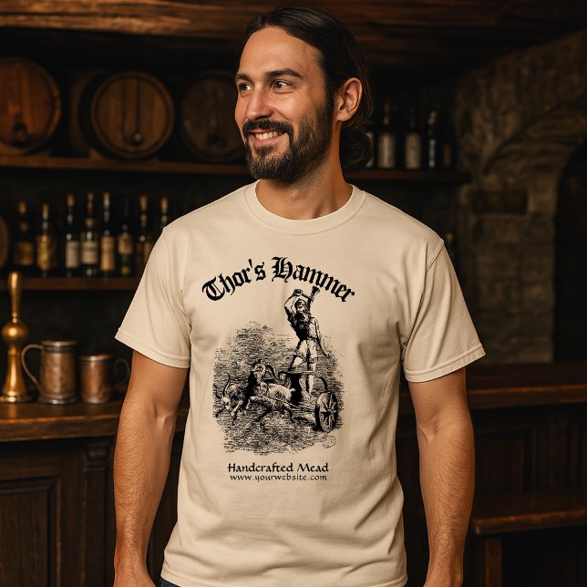 Camiseta Modelo Vintage Medieval Vikingo Thor (Criador carregado)