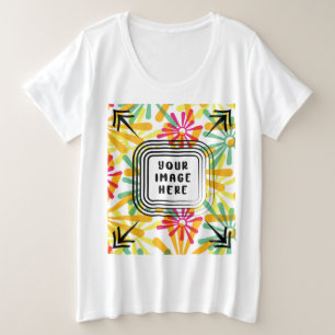 Camiseta Modelo Womens Mais Tamanho Curto Personalizado