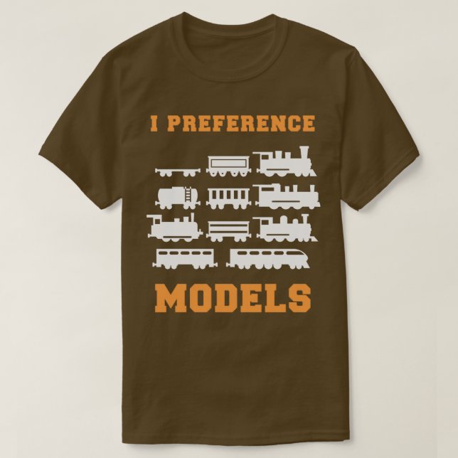 Camiseta Modelos de preferência do comboio ferroviário sobr (Frente do Design)