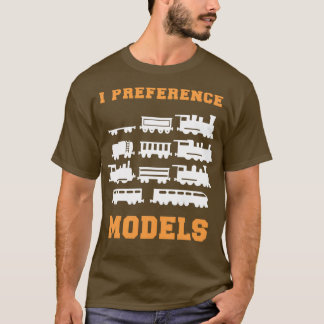 Camiseta Modelos de preferência do comboio ferroviário sobr