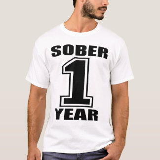 Camiseta Modere um preto de 1 ano no branco