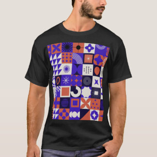 Camiseta Modern Bauhaus: Padrão Geométrico Negrito.