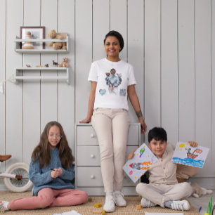 Camiseta Modern Best mom ever mama script blue mother's day