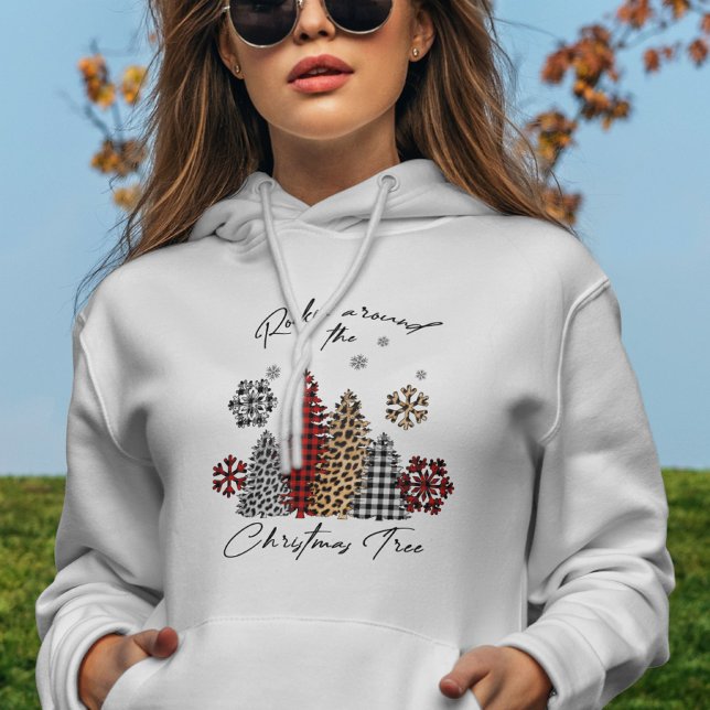Camiseta Modern Boho Snowflakes Tartan - Árvore de Natal Bo (Criador carregado)