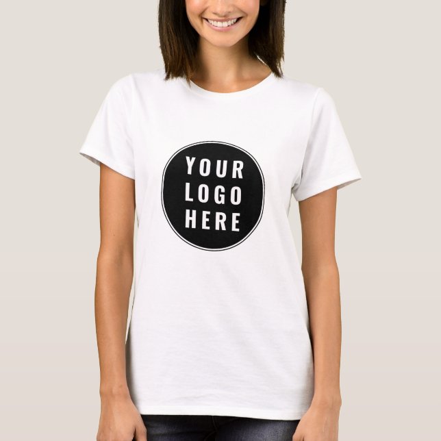 Camiseta Modern Business Logo Employees Staff Custom (Frente)