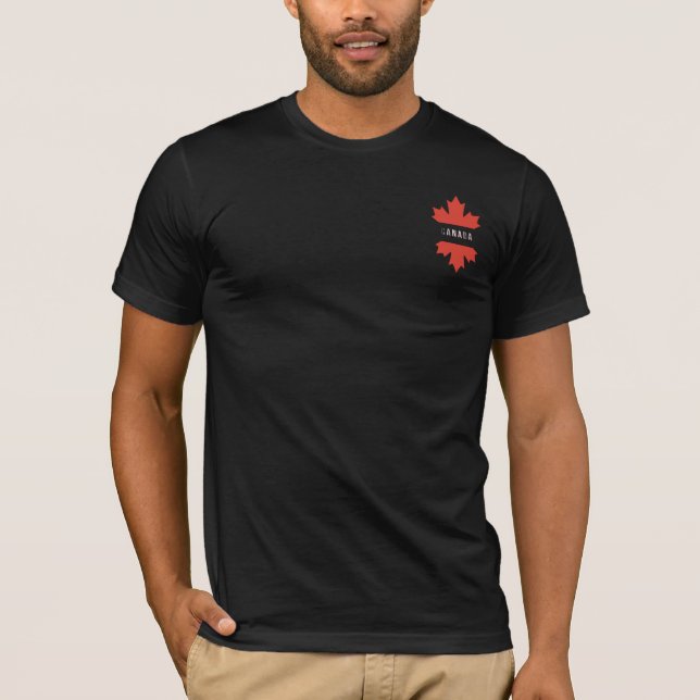 Camiseta Modern Canada Maple Leaf Split Design  (Frente)