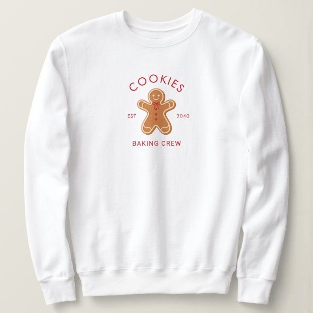 Camiseta Modern Cookies Baking Crew Christmas (Frente do Design)