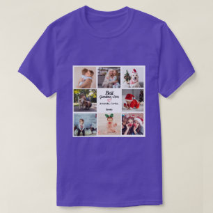 Camiseta Modern Elegant Love best Grandpa 8-Photo Collage