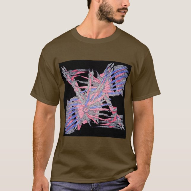 Camiseta Modern Geometric Abstract Men’s Art Tee (Frente)