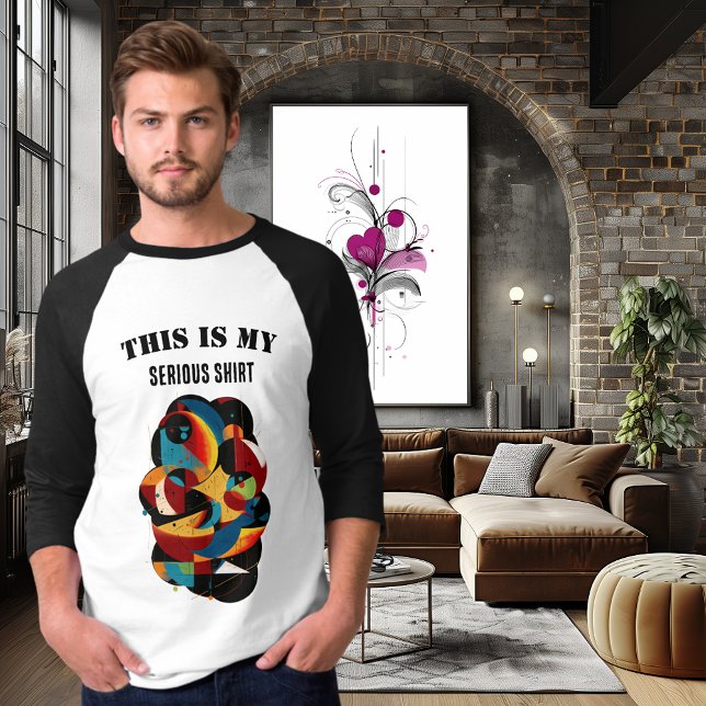 Camiseta Modern Geometric Art – Playful Abstract with Wit (Criador carregado)