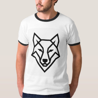 Camiseta Modern Geometric Wolf Head Minimalist Line Art T-S