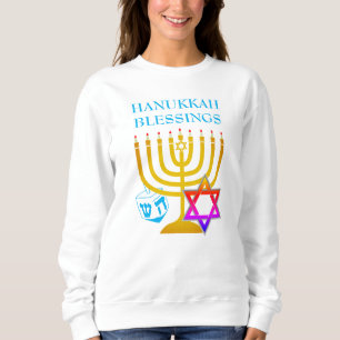 Camiseta Modern HANUKKAH Menorah Dreidel