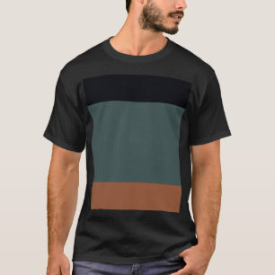 Camiseta Modern Minimalist Tri-Tone: Charcoal, Slate, and O