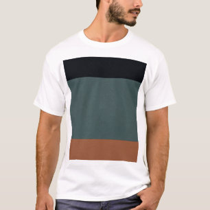 Camiseta Modern Minimalist Tri-Tone: Charcoal, Slate, and O