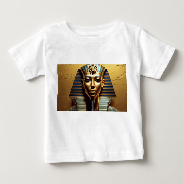 Camiseta  Modern Nefertiti Pharaoh Art – Men's Egyptian Gr (Frente)