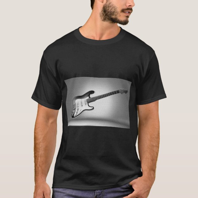 Camiseta Modern Pop Art Electric Guitar Trendy Modelo (Frente)