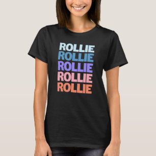 Camiseta Modern Rollie de Texto Repetido