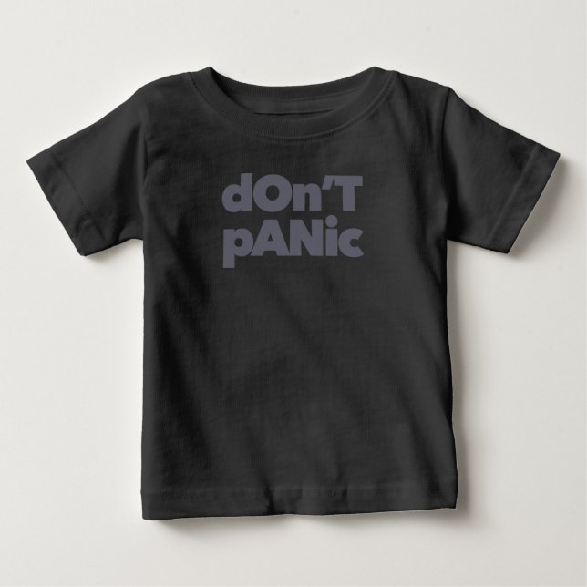 Camiseta Modern, simple, bold cool graphic of Don't Panic (Frente)