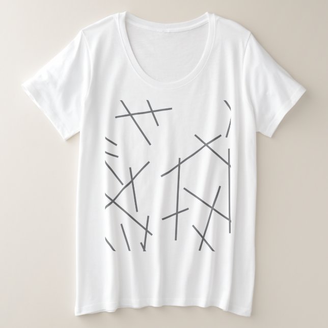 Camiseta Modern, simple, messy graphic line pattern (Frente do Design)