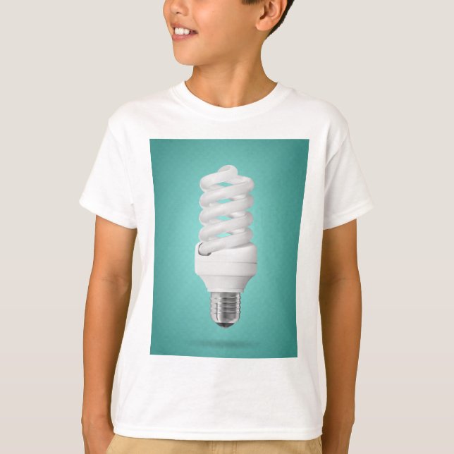 Camiseta Modern Spiral Compact Fluorescent Lightbulb (Frente)