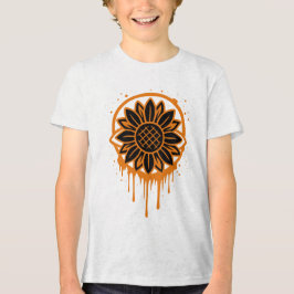 Camiseta Modern Sunflower Floral Art Abstract Nature